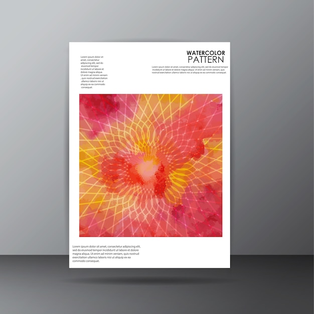 Vector watercolor pattern cover page design