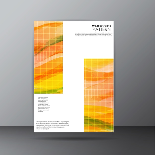 Watercolor pattern cover page design