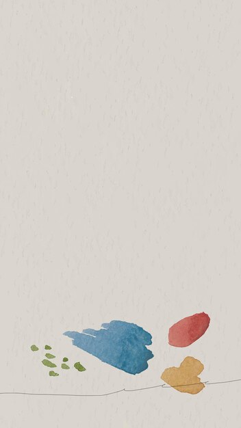 Vector watercolor patterned mobile phone wallpaper template vector