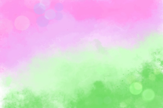 ベクトル 水彩のピンクと緑の背景