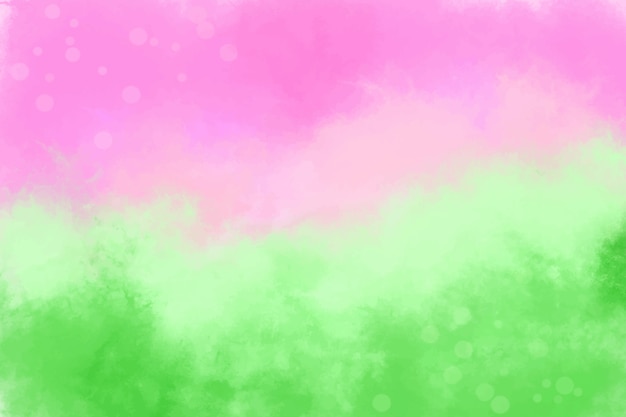 Vector watercolor pink and green background