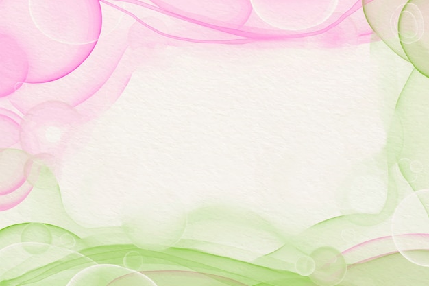 Watercolor pink and green background