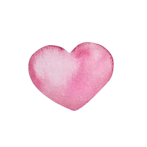 Watercolor pink heart