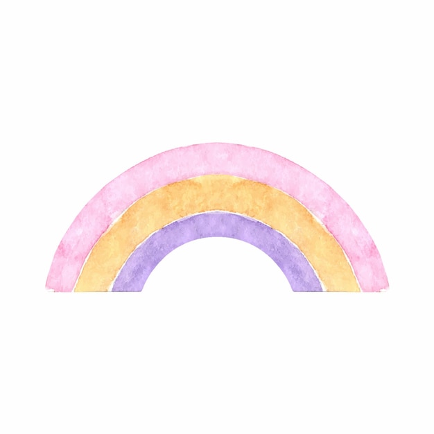 Watercolor pink rainbow