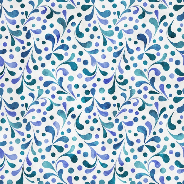 Watercolor plant pattern