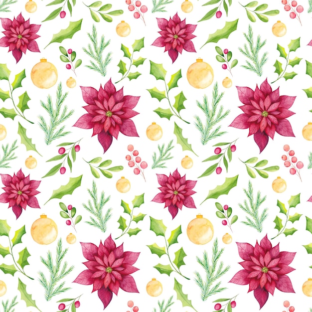 수채화 포 인 세 티아 꽃 원활한 패턴