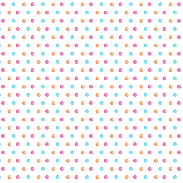 Vector watercolor polka pattern