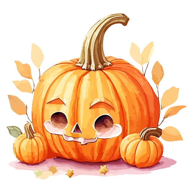 アクアカラー パンプキン ハロウィン クリパート デザイン