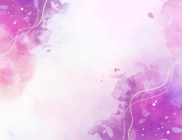 Watercolor purple pink ink splash abstract background