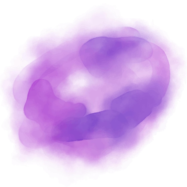 Vector watercolor purple splash white isolated background