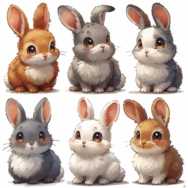watercolor rabbits