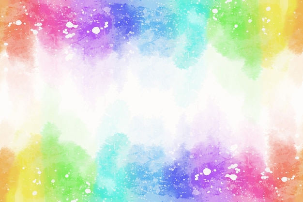 Watercolor rainbow background design