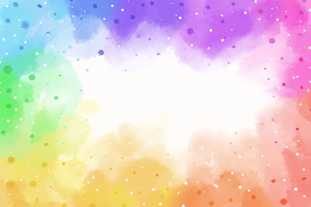 Vector watercolor rainbow background design