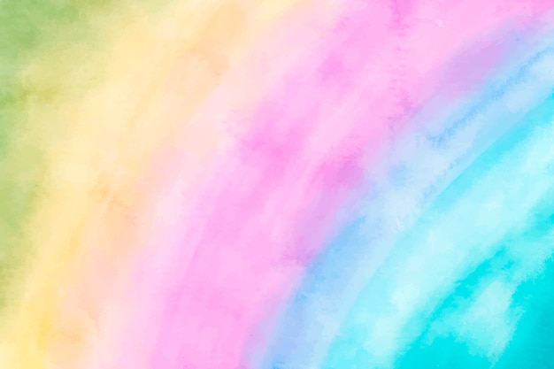 Vector watercolor rainbow background design