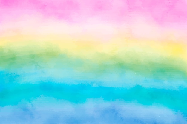 Vector watercolor rainbow background design