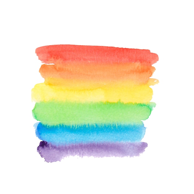 Vector watercolor rainbow background.