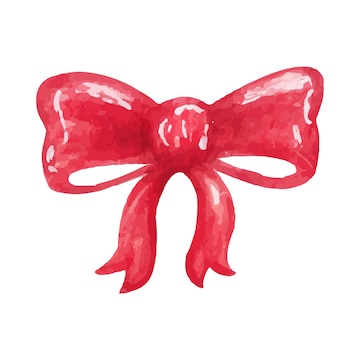 Red Bowns, Red Ribbons Watercolor (PNG) Graphic by FlipART · Creative  Fabrica