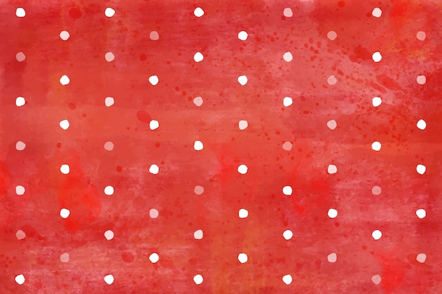 Watercolor red polka dot background