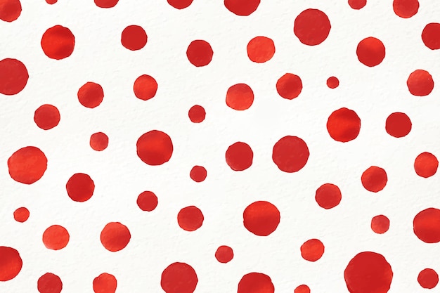 Vector watercolor red polka dot design