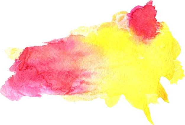 Watercolor red and yellow stain