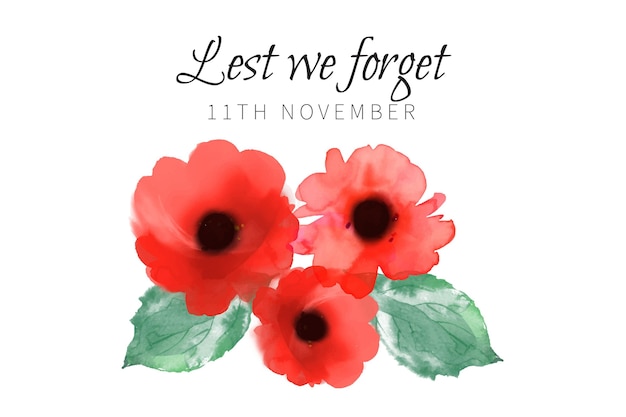 Vector watercolor remembrance day background