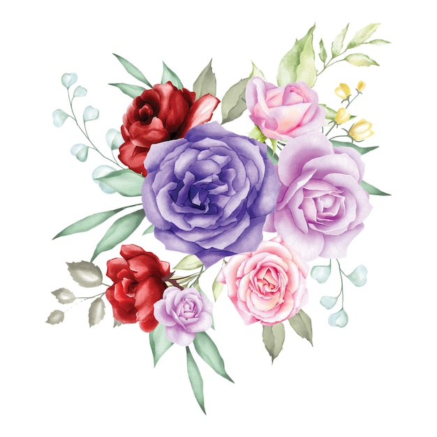 watercolor rose bouquet backfround