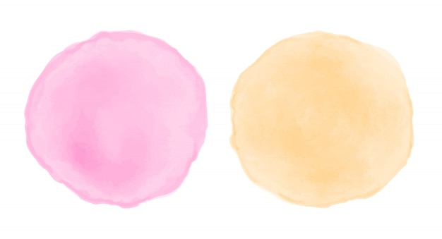 Vector watercolor round stains