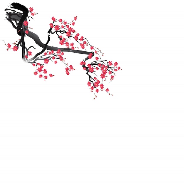 watercolor sakura frame