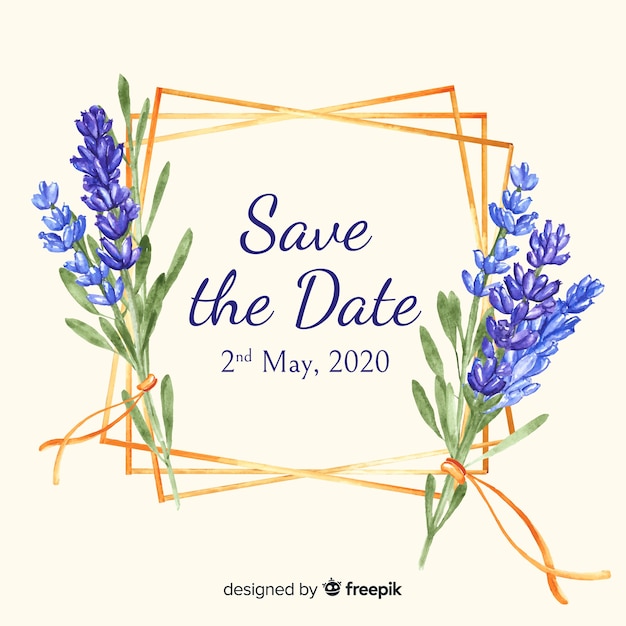 Watercolor save the date