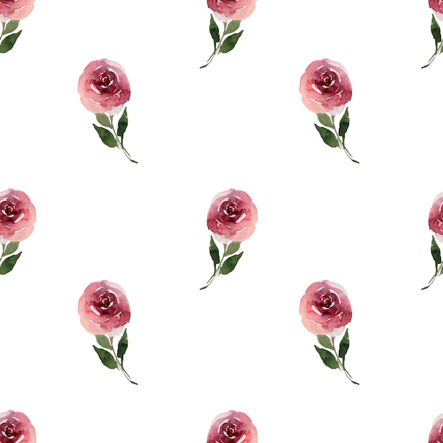 Watercolor seamless pattern with boho flowers. hand painted.