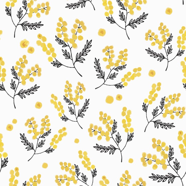 Vector watercolor seamless pattern with yellow flowers, for baby textile, wallpaper, decoration, scrapbooki