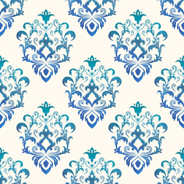 Watercolor seamless wallpapers in the style of baroque