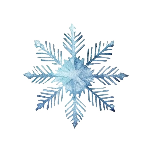 Watercolor Snowflake Illustration