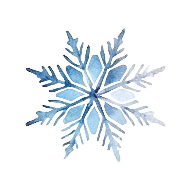 Watercolor Snowflake Illustration