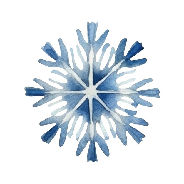 Vector watercolor snowflake illustration