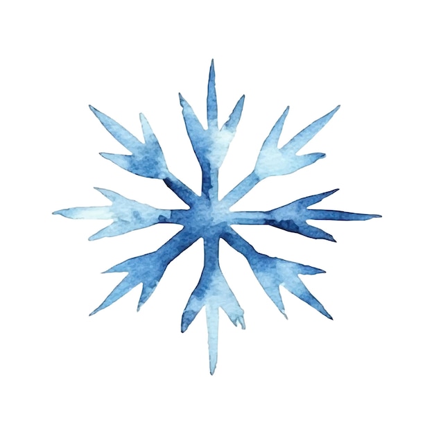 Watercolor Snowflake Illustration