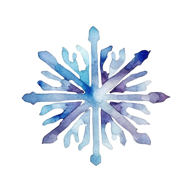 Watercolor Snowflake Illustration