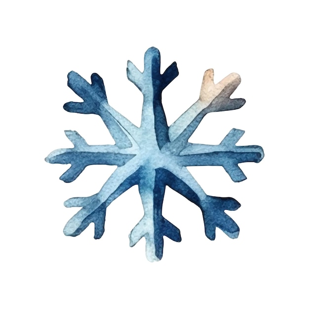 Watercolor snowflake illustration