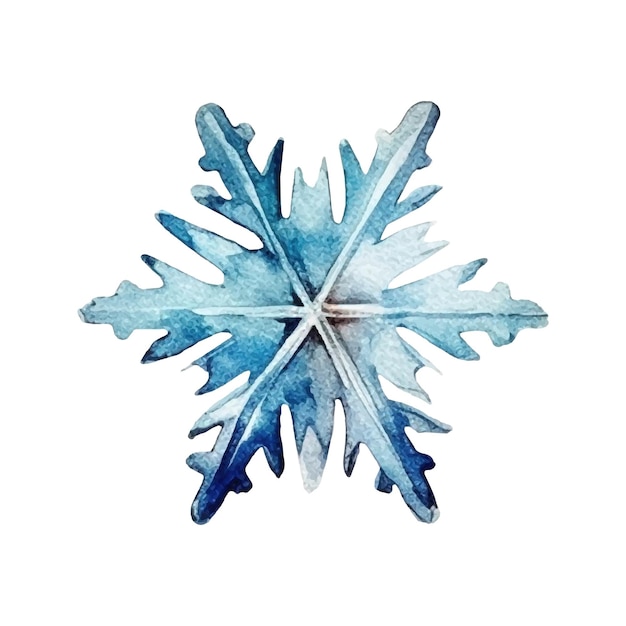 Watercolor Snowflake Illustration