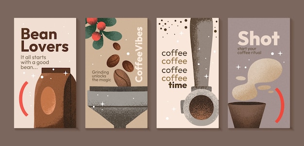 watercolor specialty coffee instagram story