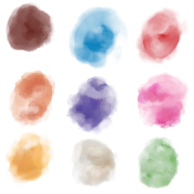 watercolor splash collection set