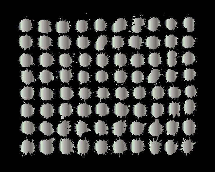 Vector watercolor splashes and stain texture vector silver illustration