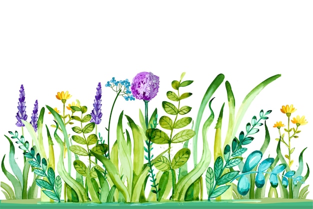 Vector watercolor spring background