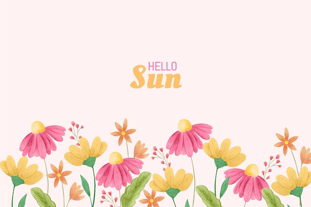 Vector watercolor spring background