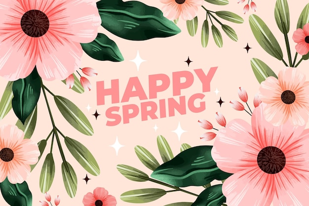 Vector watercolor spring background