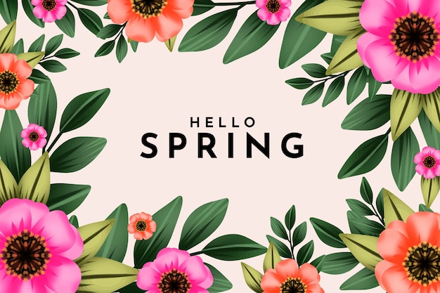 Vector watercolor spring background