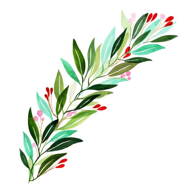 Vector watercolor spring floral element