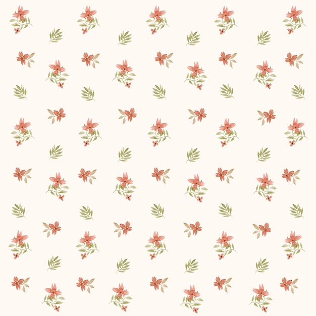 watercolor spring floral pattern