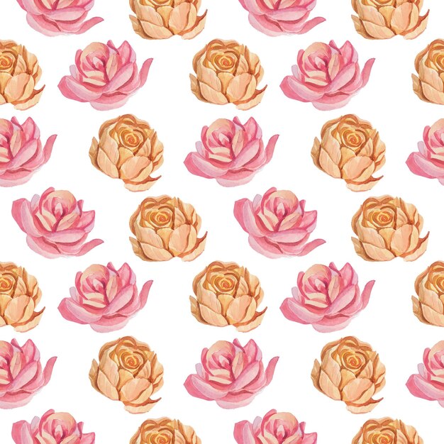 Vector watercolor spring pattern