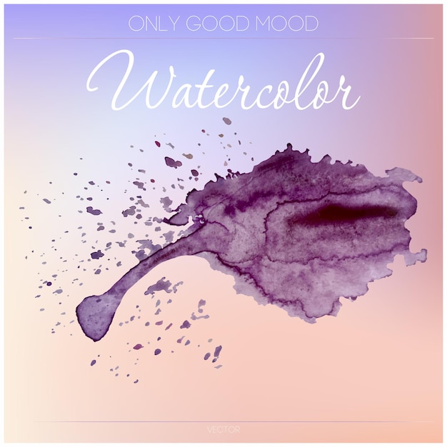 Watercolor stains for design and printing Vector